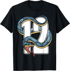 12th Birthday Snake Twelve 12 Year Old Birthday Boy Girl T-Shirt - T-Shirt | Black