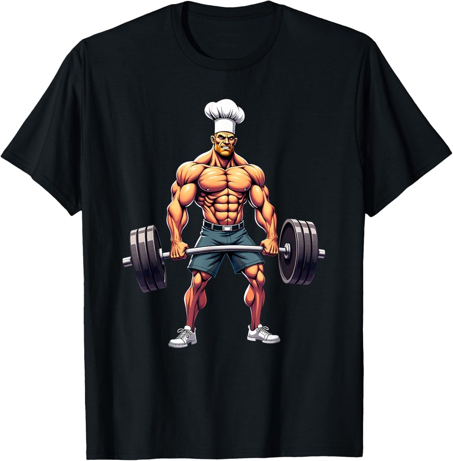 Workout Gym Chef Deadlift Weightlifting T-Shirt - T-Shirt | Black