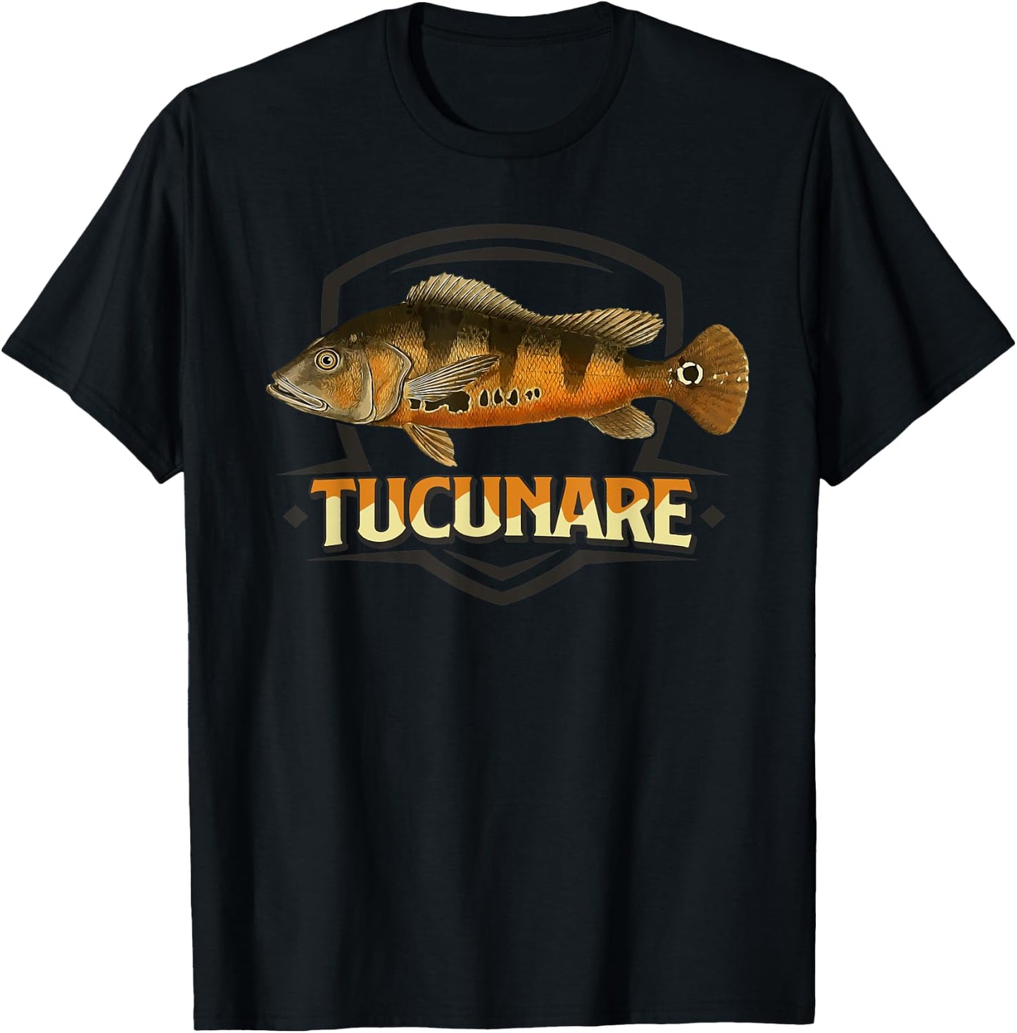 Tucunare Peacock Bass Pavon Monsterfish Cichlid Fish T-Shirt - T-Shirt | Black