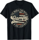 Gampy The Man The Myth The Legend Us Flag Father's Day T-Shirt - T-Shirt | Black