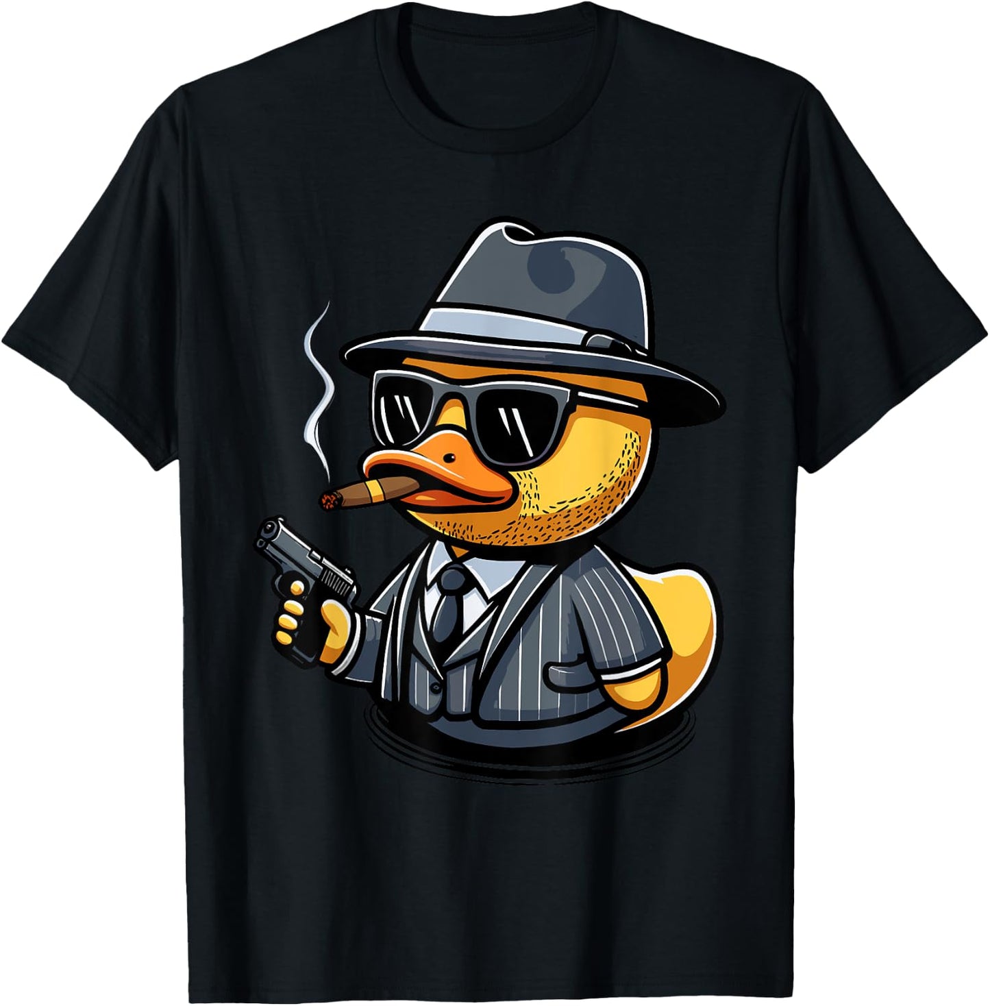 Italian Ducks Mafia Duck , Blue, S T-Shirt - T-Shirt | Black