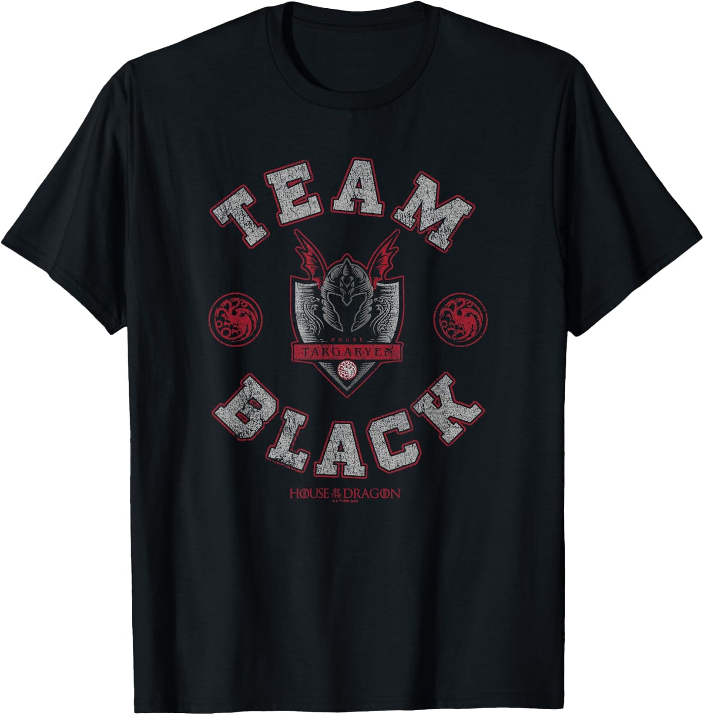 House of The Dragon Team Black Targaryen House Logo T-Shirt - T-Shirt | Black