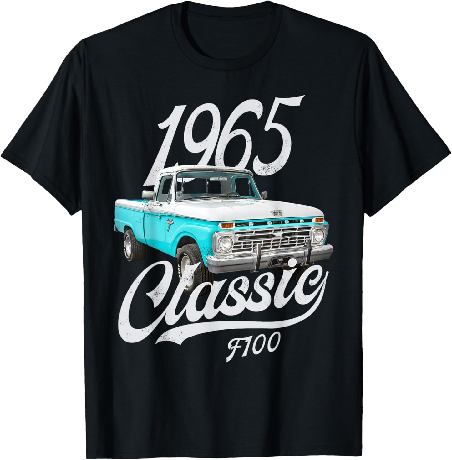 1965 classic f100 White T-Shirt - T-Shirt | Black
