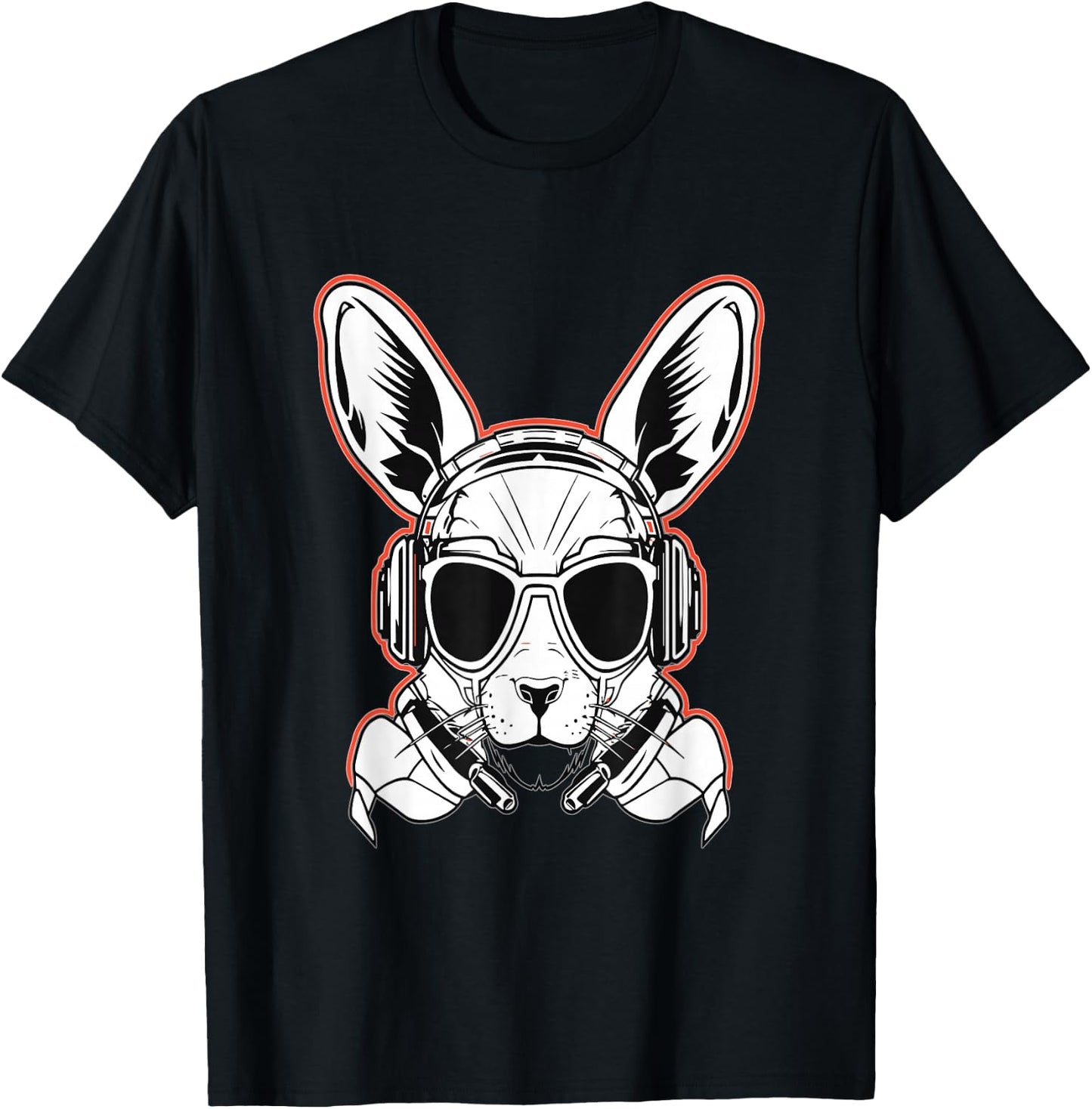 Rave Bunny Cyberpunk Rabbit DJ Rave T-Shirt - T-Shirt | Black
