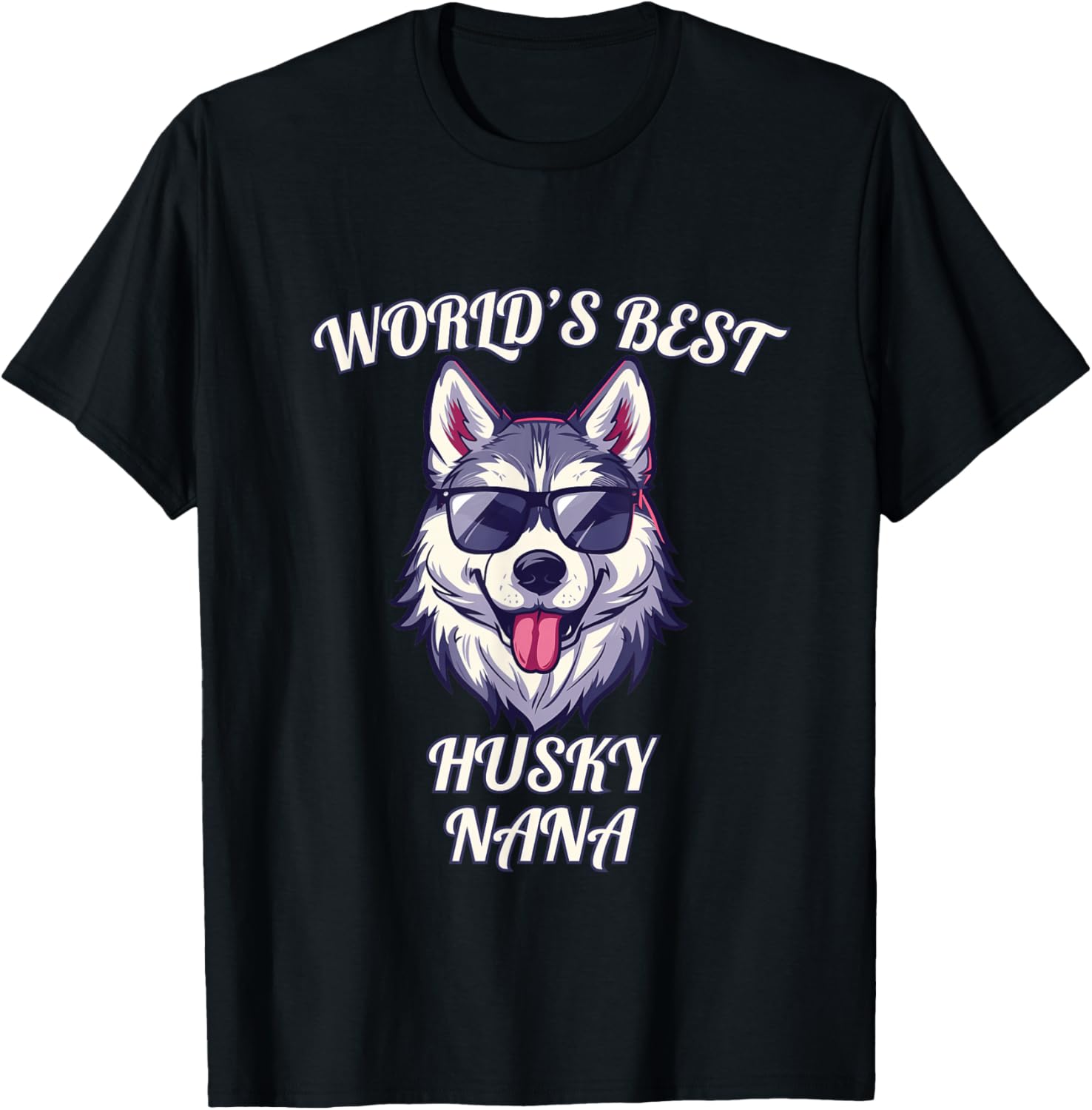 Elder of the Pack - World's Best Husky Nana Grandma Pride T-Shirt - T-Shirt | Black