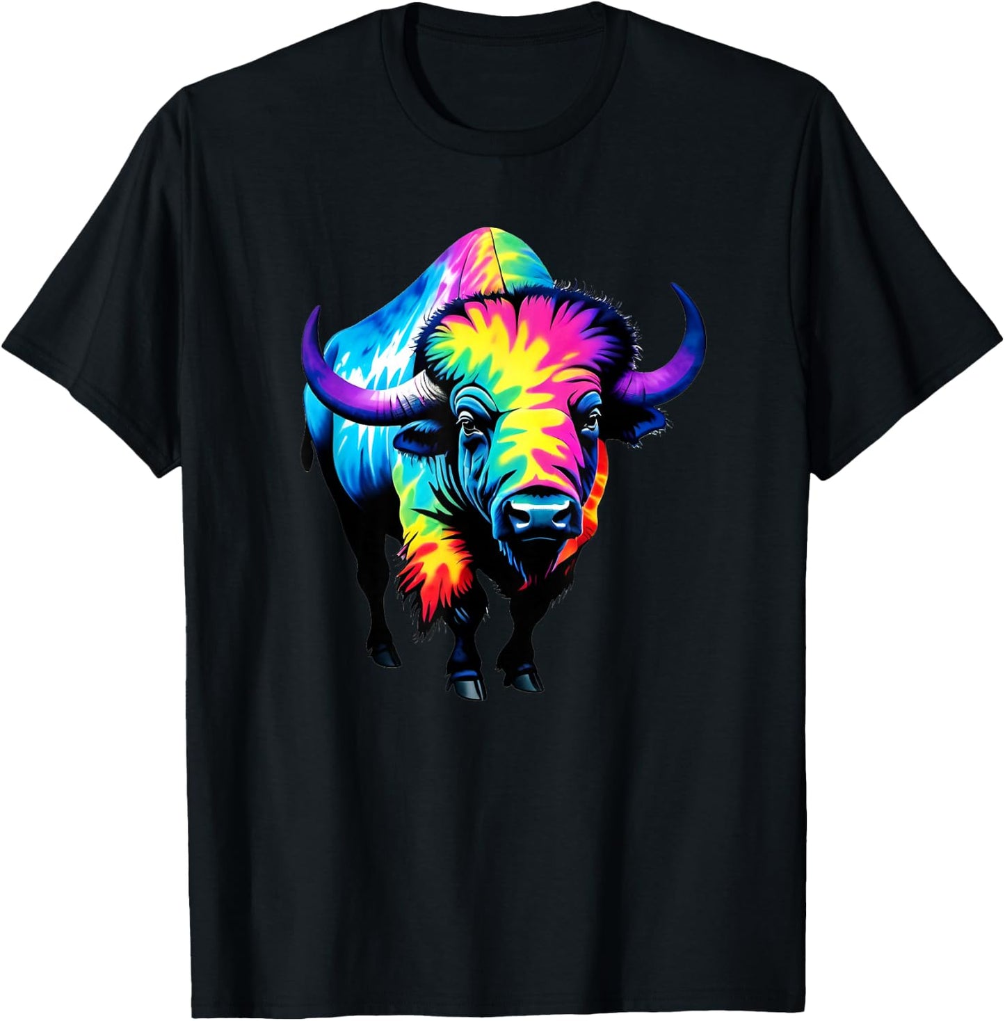 Tie Dye Buffalo T-Shirt - T-Shirt | Black