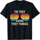 I'm Trey Doing Trey Things Retro Sunglass Personalized T-Shirt - T-Shirt | Black