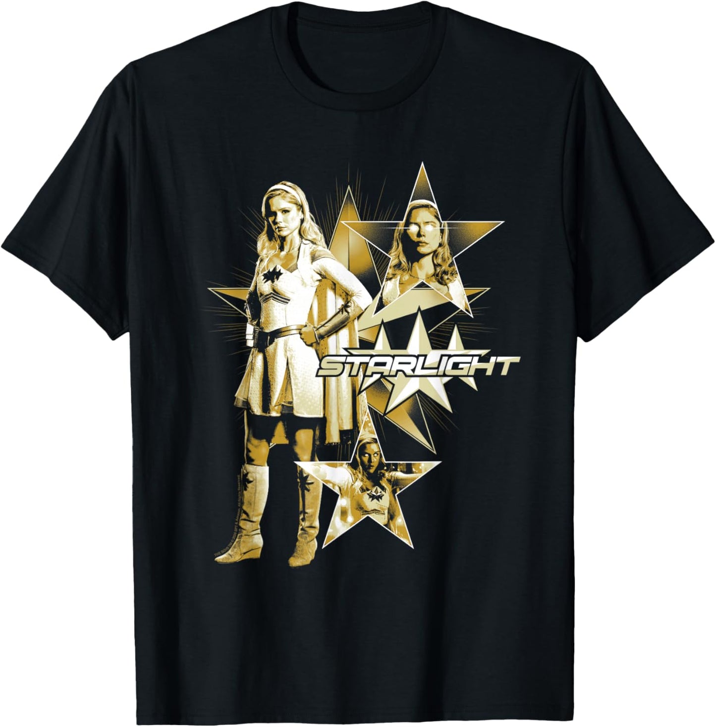 The Boys Starlight Stars and Portraits Collage Superhero TV T-Shirt - T-Shirt | Black