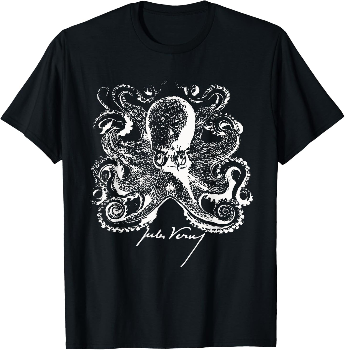 Jules Verne Signature - Sea Monster Octopus 2 - Fan T-Shirt - T-Shirt | Black