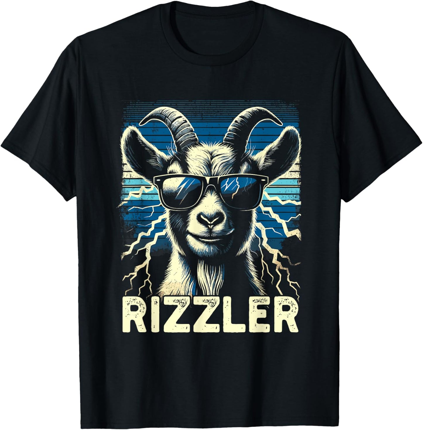 Rizz Rizzler Goat Funny Meme Quote T-Shirt - T-Shirt | Black