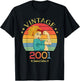 2001. Gift Vintage 2001 Gifts Born in 2001 T-Shirt - T-Shirt | Black