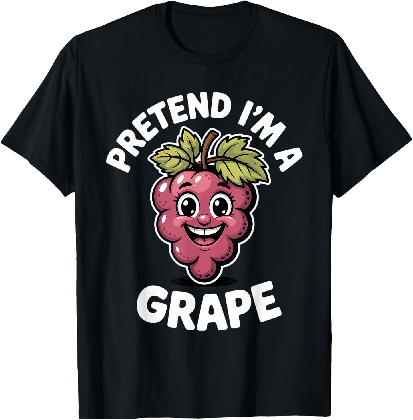 Grapes Pretend I'm A Grape Funny Fruit Grape Lover Kids T-Shirt - T-Shirt | Black