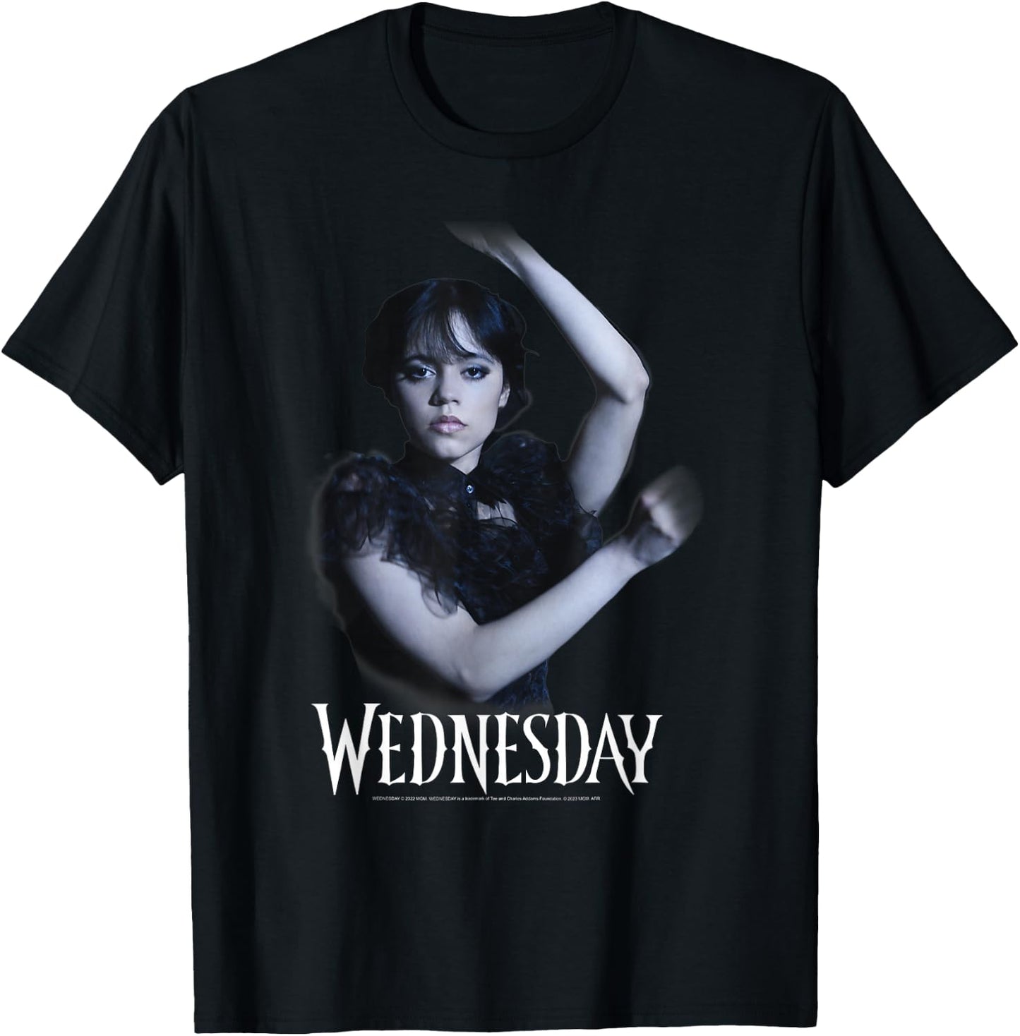 Wednesday Funny Dance Scene Real Photo Portrait , black T-Shirt - T-Shirt | Black
