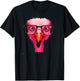 Cute Flamingo Bird Wearing Glasses Funny Pink Flamingo Lover T-Shirt - T-Shirt | Black