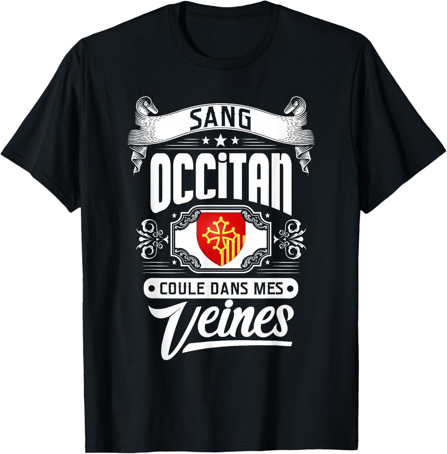 OCCITAN BLOOD RUNS IN MY VEINS – REGIONAL PRIDE , Black, S T-Shirt - T-Shirt | Black