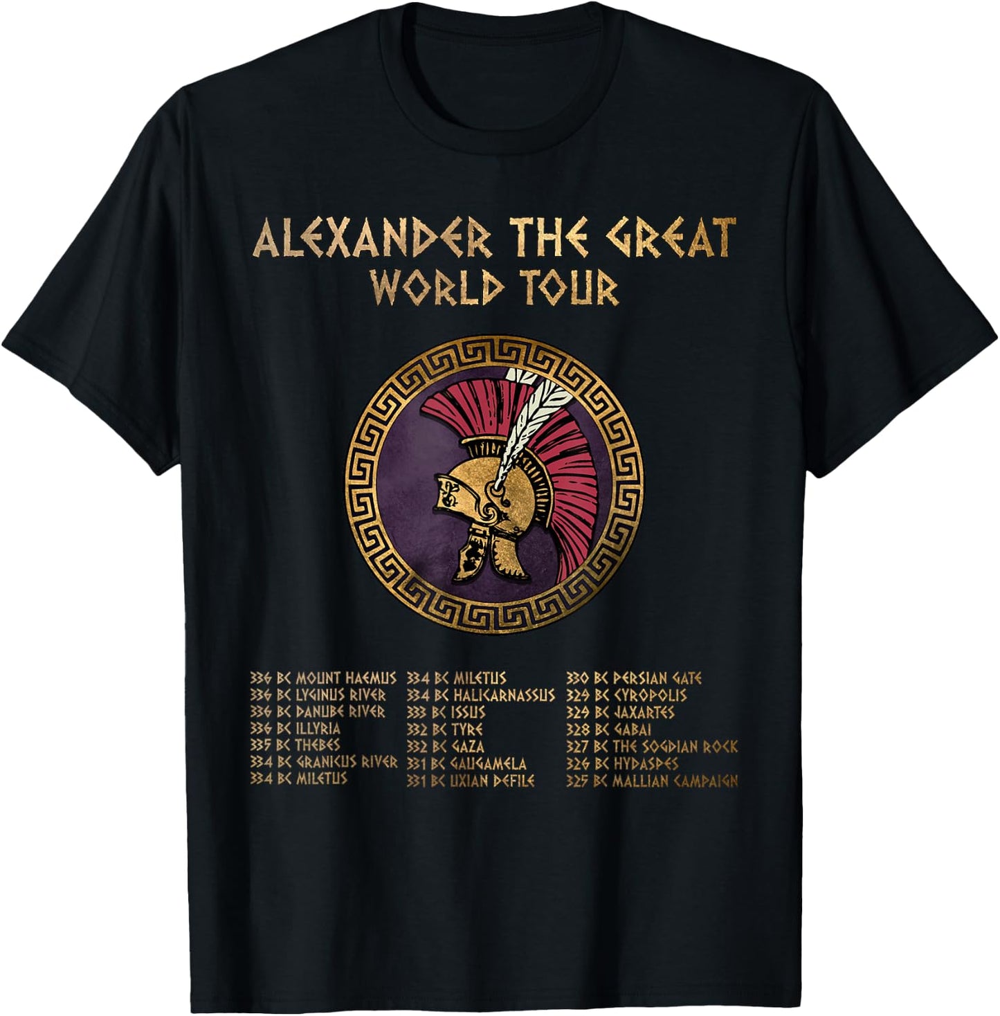 Alexander the Great World Tour Funny Story , Black, S T-Shirt - T-Shirt | Black