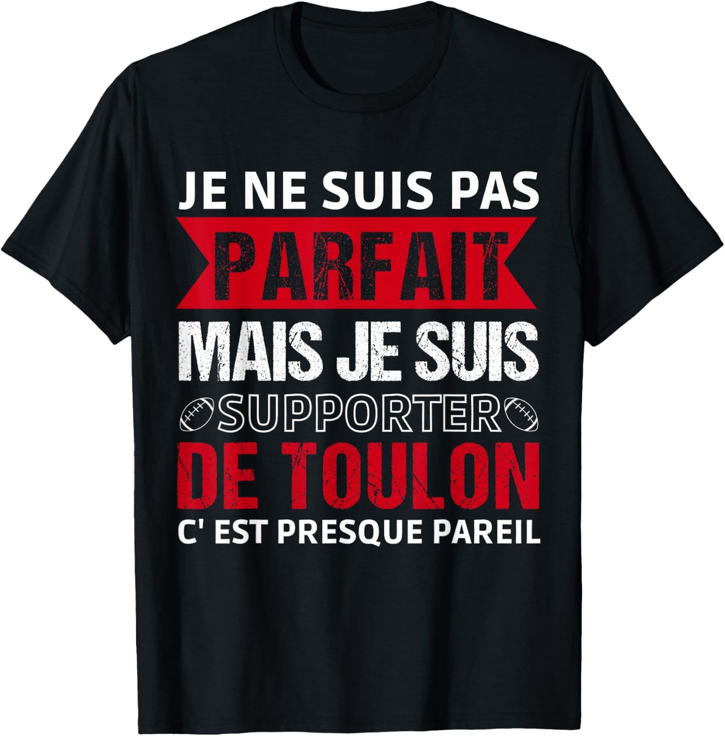 Supporter De Toulon Humour Rugby Gift Supporter Toulonnais , Black, S T-Shirt - T-Shirt | Black