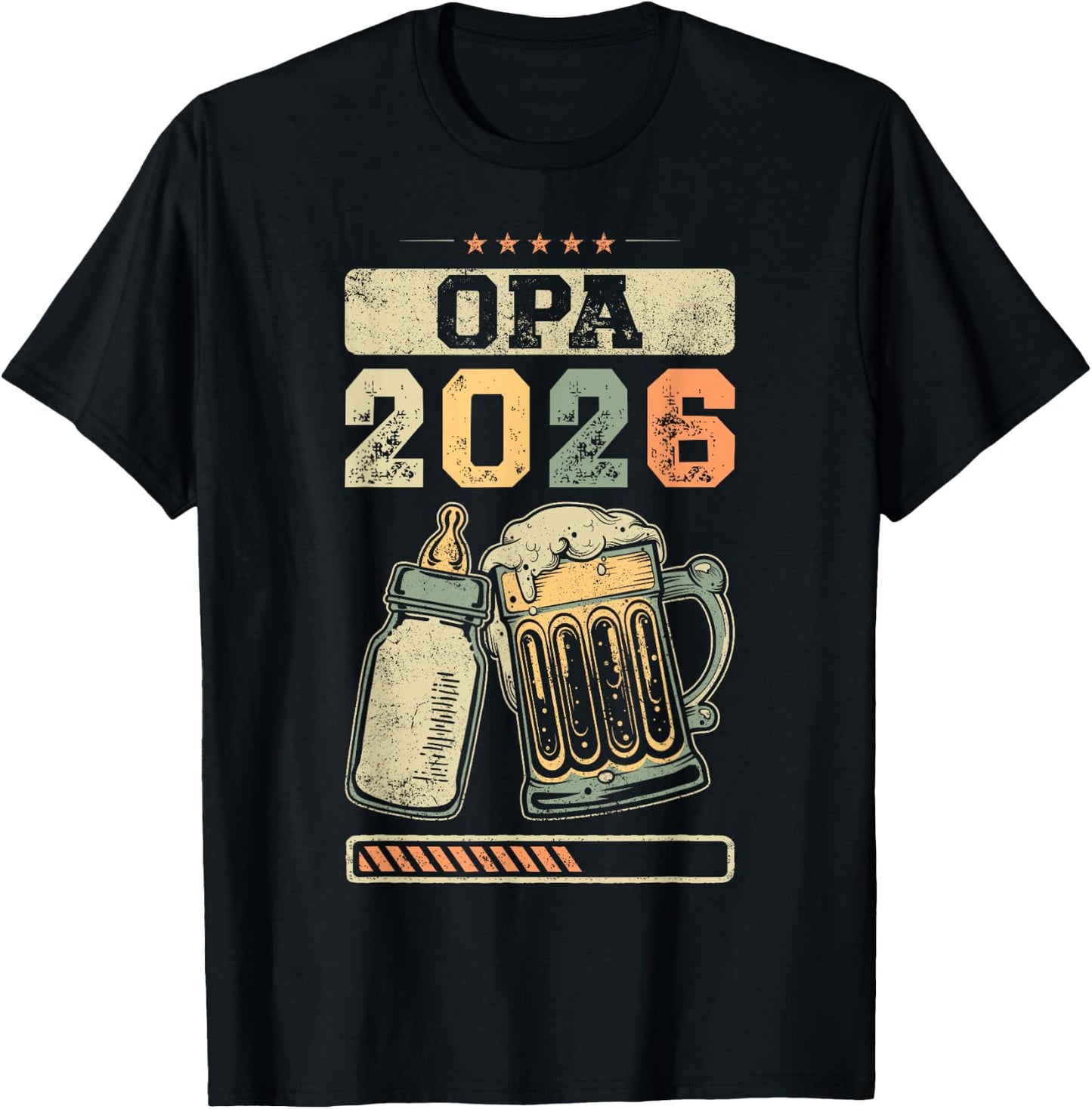 Grandpa 2026 Pregnancy Announcement , black T-Shirt - T-Shirt | Black