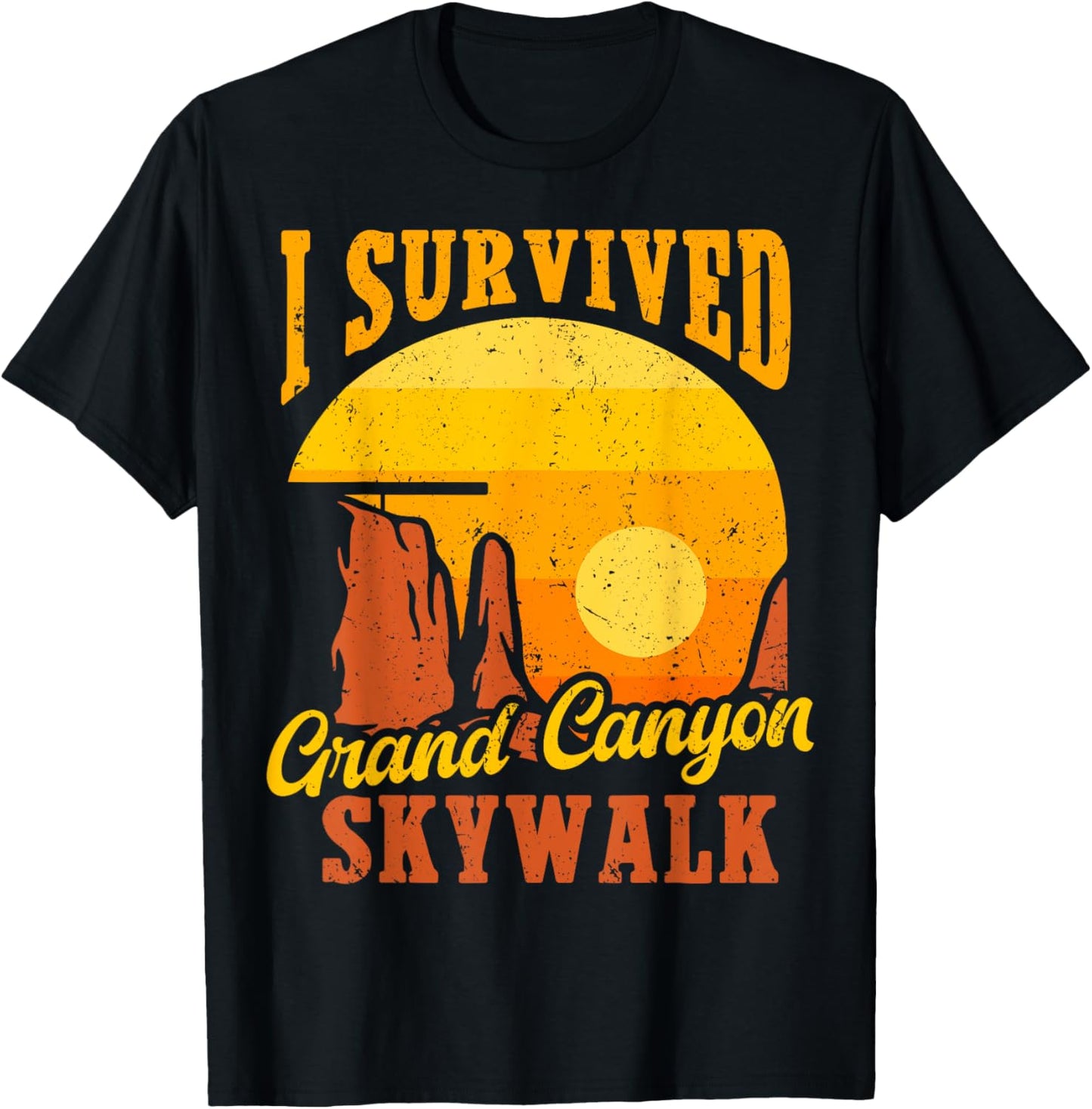 I Survived The Grand Canyon Skywalk Hiking & Camping T-Shirt - T-Shirt | Black