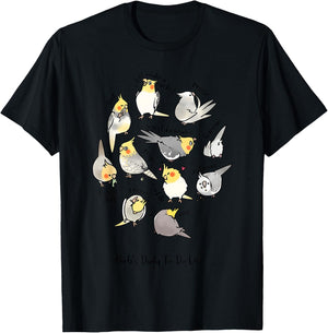 Cockatiel's Daily To-Do List T-Shirt - T-Shirt | Black