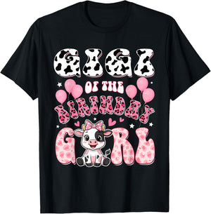 Gigi of The Birthday Girl Cow Farm Family 1St Birthday T-Shirt - T-Shirt | Black