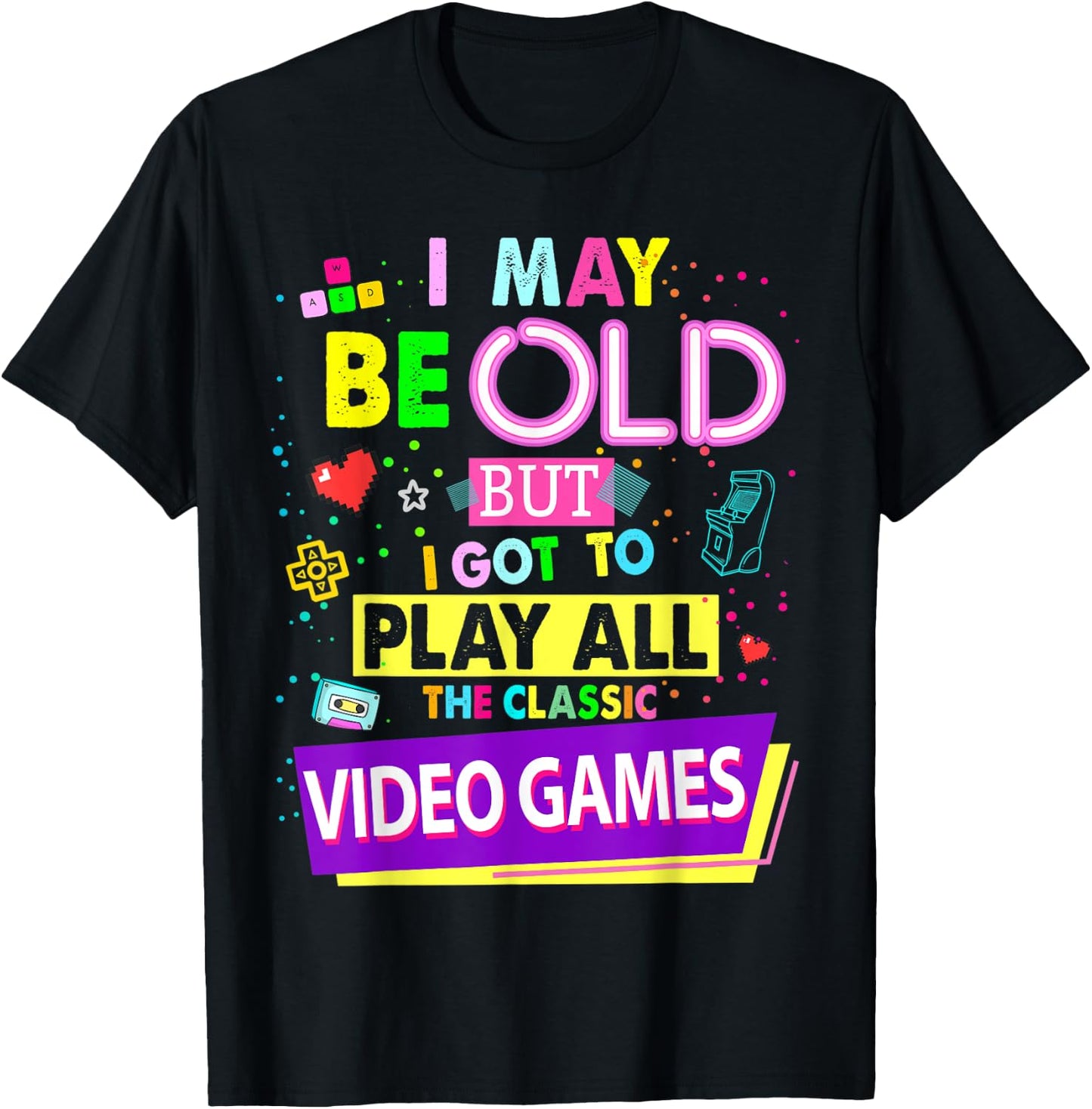 Gamer Idea & 90s Fancy Dress Older Gamer Mom T-Shirt - T-Shirt | Black