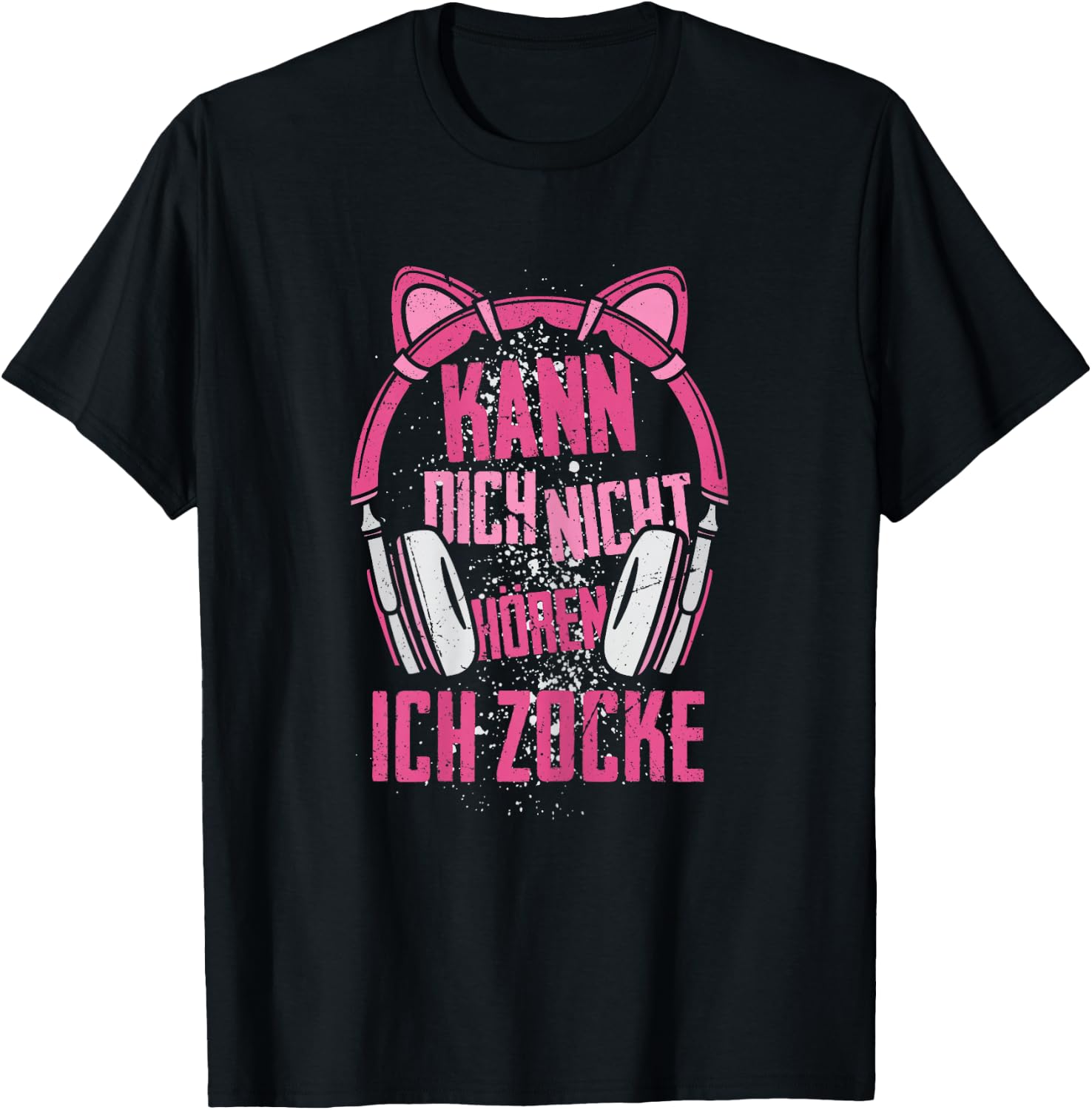 Kann Dich Nicht Hören Ich Zocke Gamer Girls' Women's T-Shirt - T-Shirt | Black