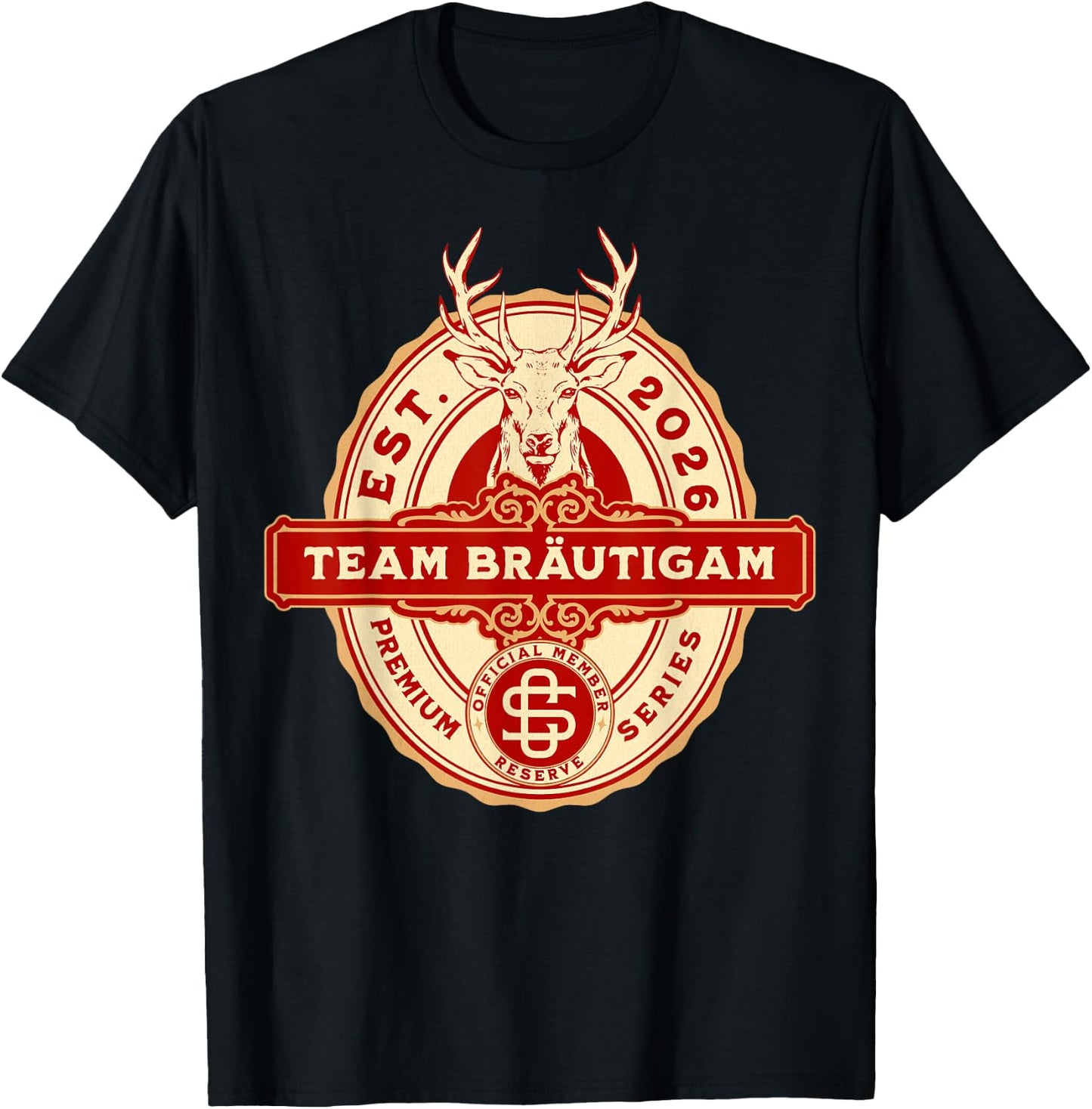 Team Bräutigam JGA Junggesellenabschied Oktoberfest Bier T-Shirt - T-Shirt | Black