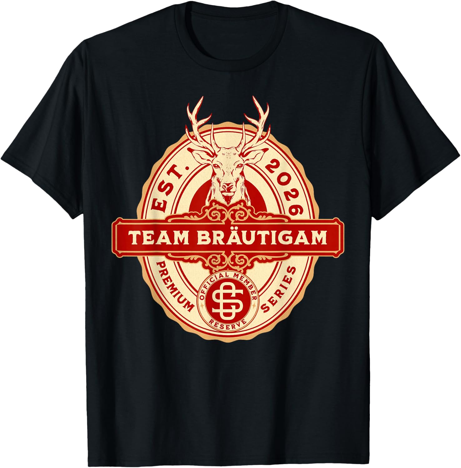 Team Bräutigam JGA Junggesellenabschied Oktoberfest Bier T-Shirt - T-Shirt | Black