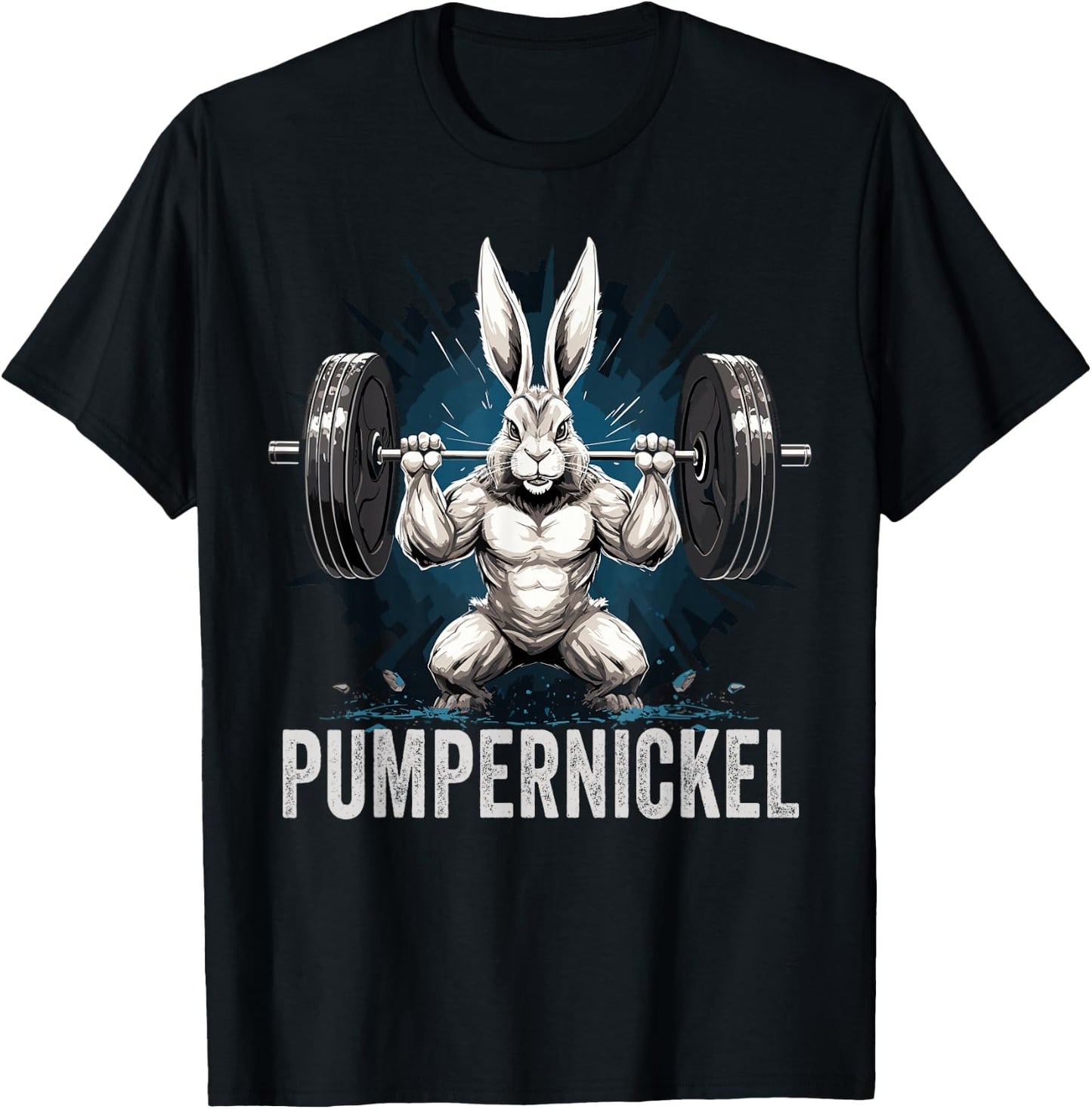 FUNNY ART Pumpernickel Fitness Bodybuilding Training , Women, Adult, Short Sleeve , Fitness , Black, S, Small T-Shirt - T-Shirt | Black