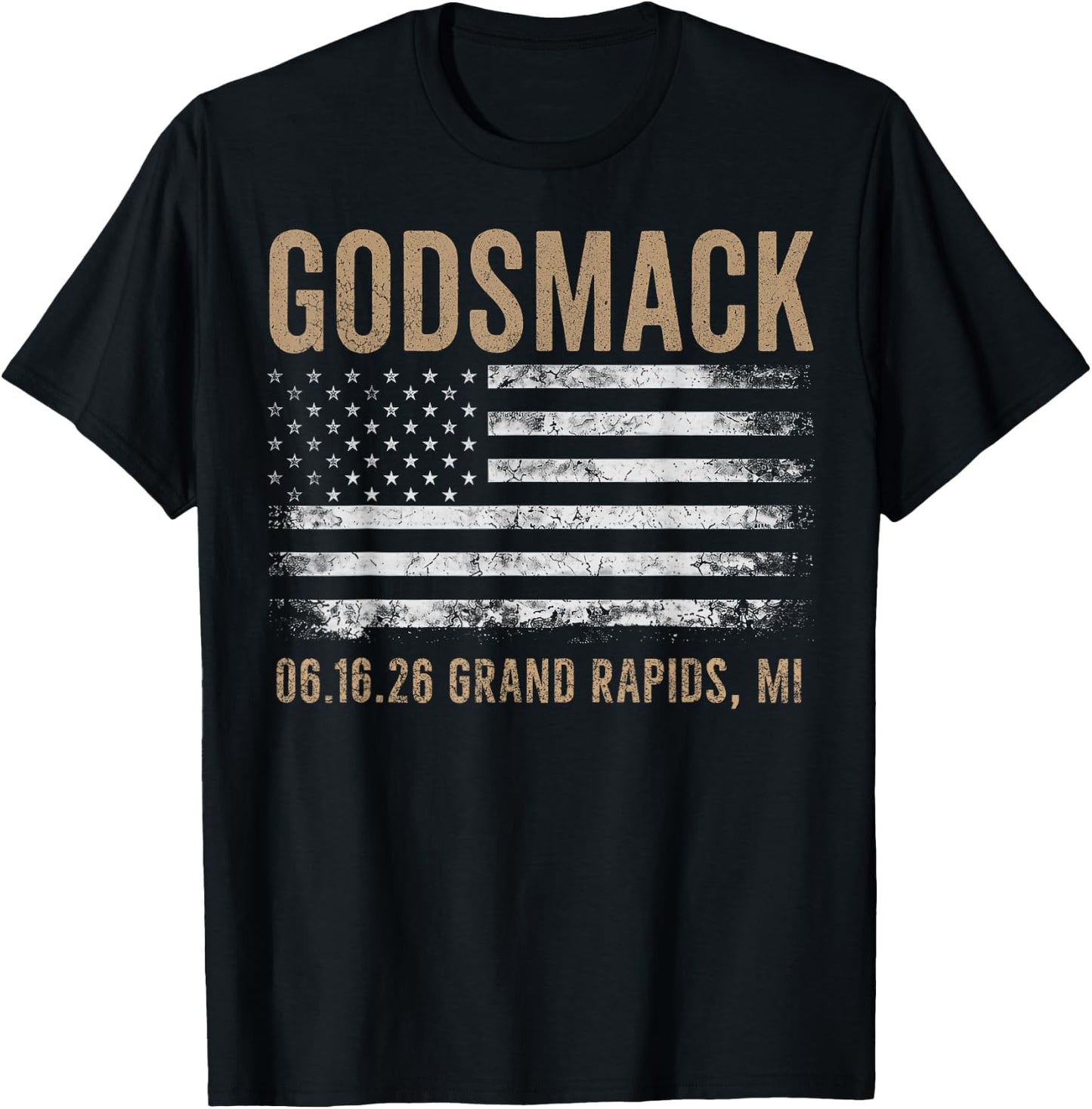 Godsmack The Rise of Rock 2026 Grand Rapids T-Shirt - T-Shirt | Black