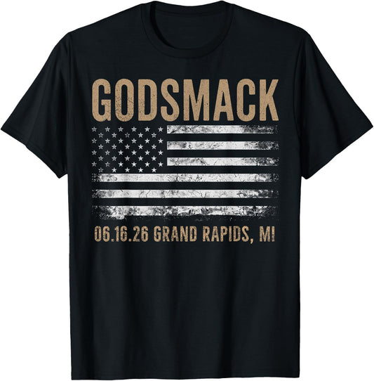 Godsmack The Rise of Rock 2026 Grand Rapids T-Shirt - T-Shirt | Black