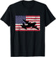 Patriotic C-130 Hercules airplane American flag Women Girls Kids Men T-Shirt - T-Shirt | Black