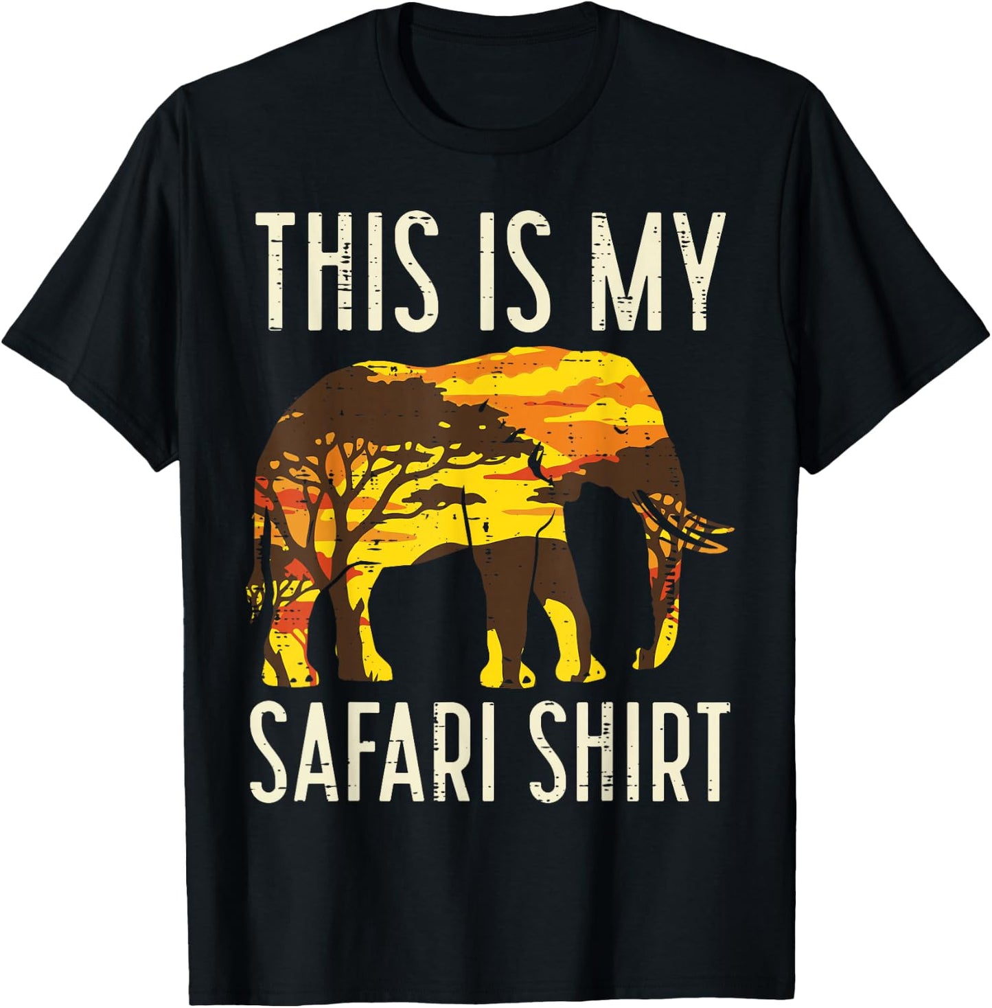 This is My Safari Shirt Elephant Wildlife Men Women Kids T-Shirt - T-Shirt | Black