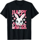 Happy Easter Bunny Easter Rabbit Women Girls Kids Toddlers T-Shirt - T-Shirt | Black
