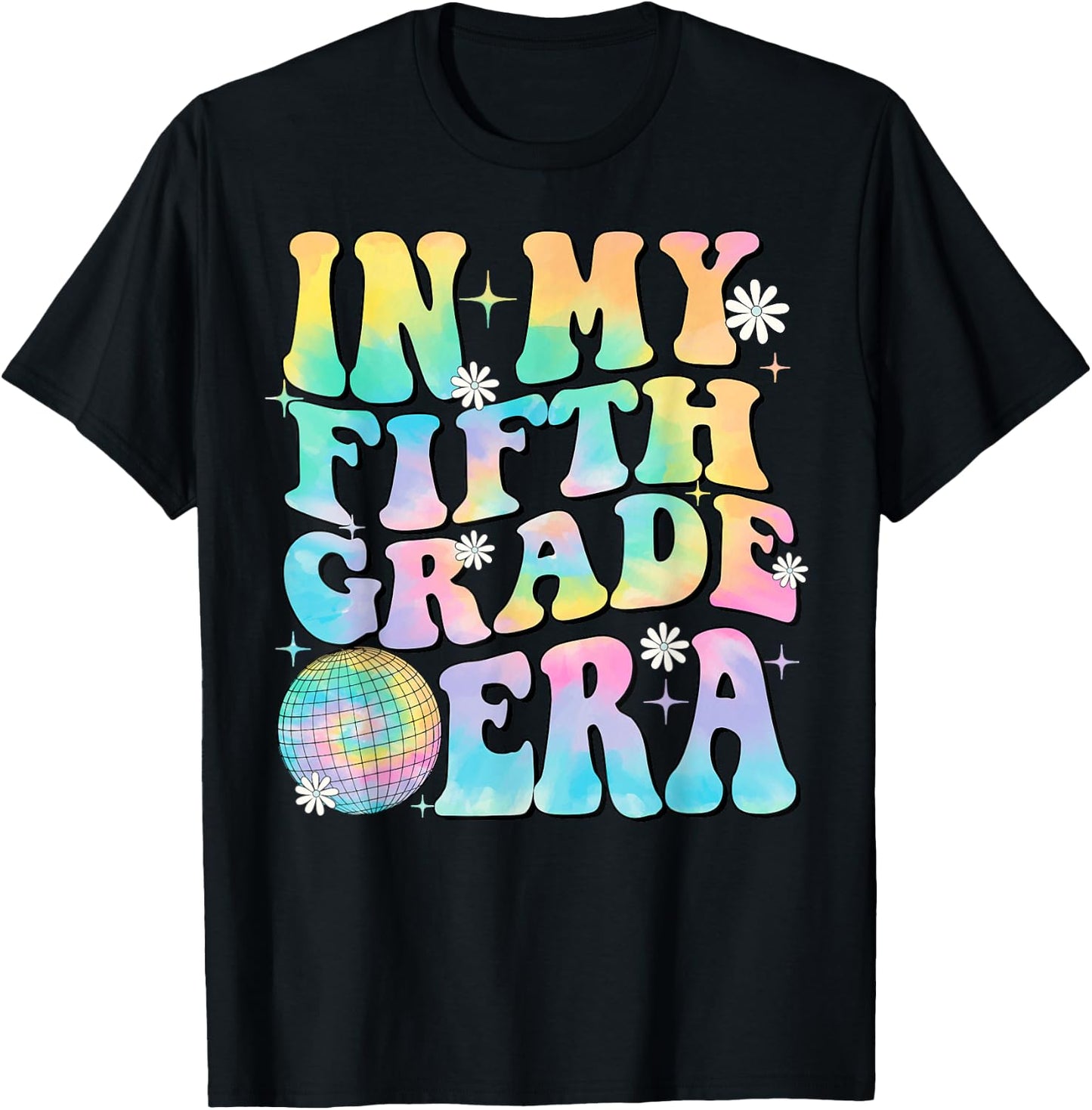 In My Fifth Grade Era 5th Grade Girl Teacher Back to School T-Shirt - T-Shirt | Black