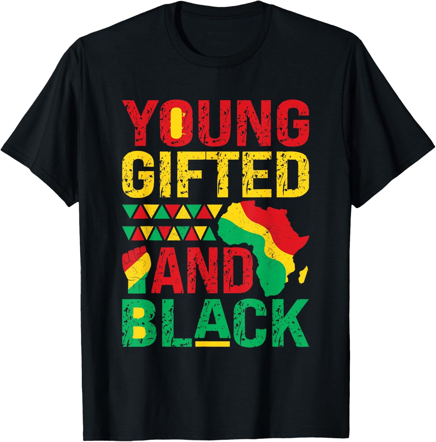 Young Gifted And Black Girls Kids Black History Melanin T-Shirt - T-Shirt | Black