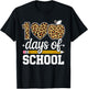 100 Days Of School Leopard Teacher Happy 100th Day Of School T-Shirt - T-Shirt | Black