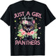 Just A Girl Who Loves Panthers Girls T-Shirt - T-Shirt | Black