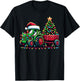 Christmas Tractor Boys Santa Xmas Farm Truck T-Shirt - T-Shirt | Black