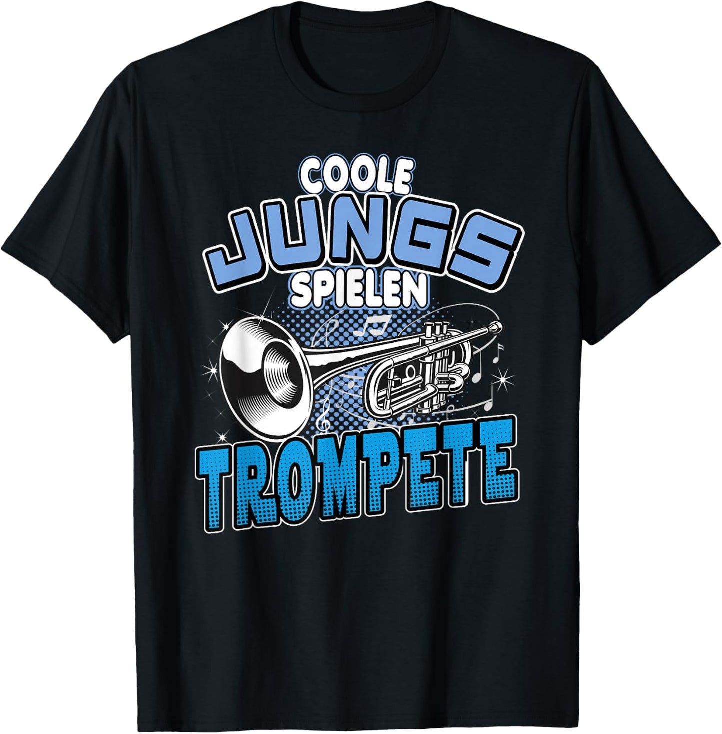 Cool Boys Play Trumpet , black, s T-Shirt - T-Shirt | Black