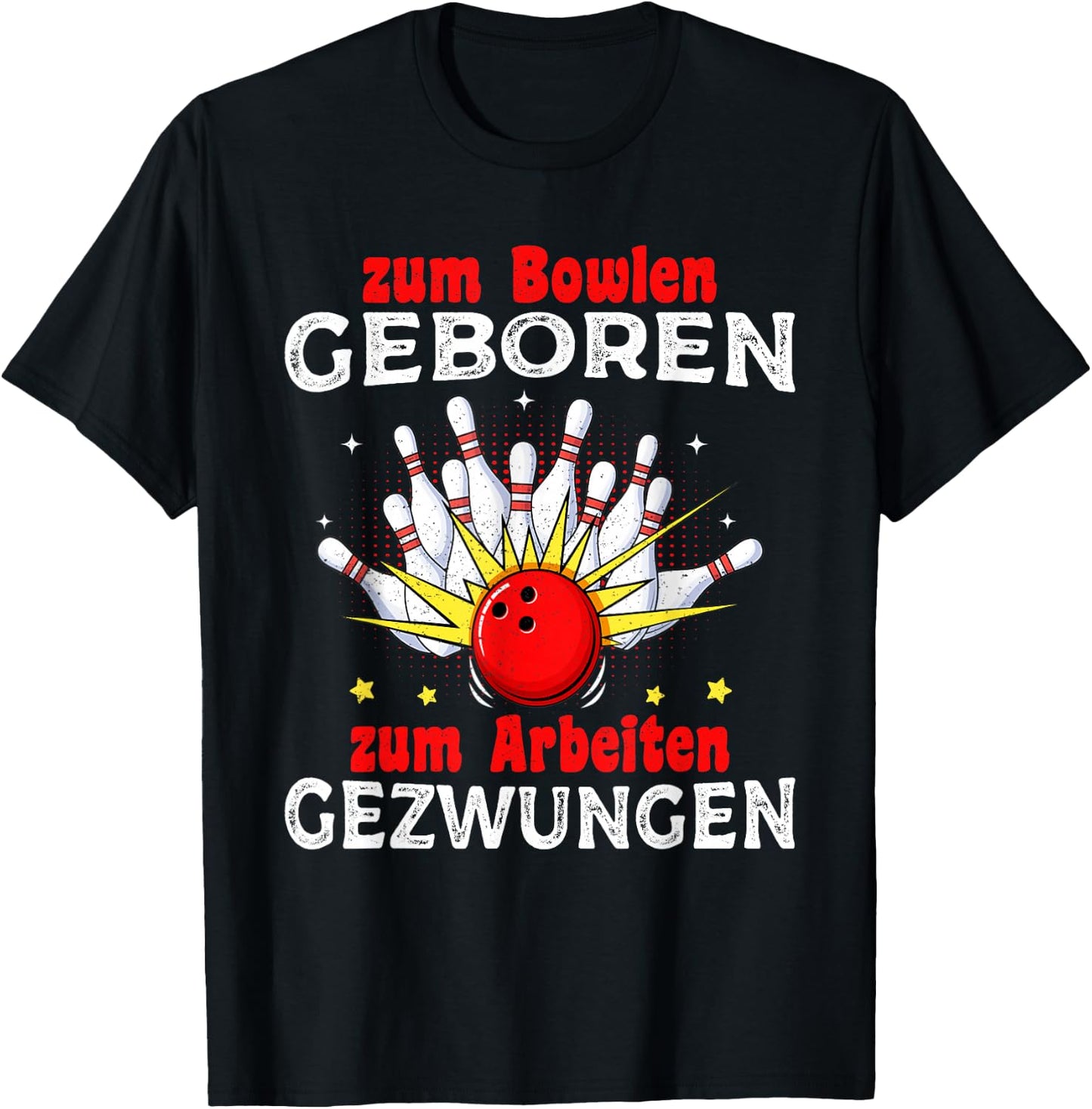 Bowling Ball Bowling Shirt Men Women Funny Bowling , black T-Shirt - T-Shirt | Black