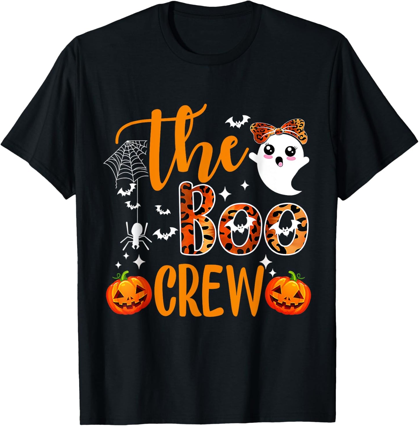 Leopard Halloween Boo Crew Halloween Costume T-Shirt - T-Shirt | Black
