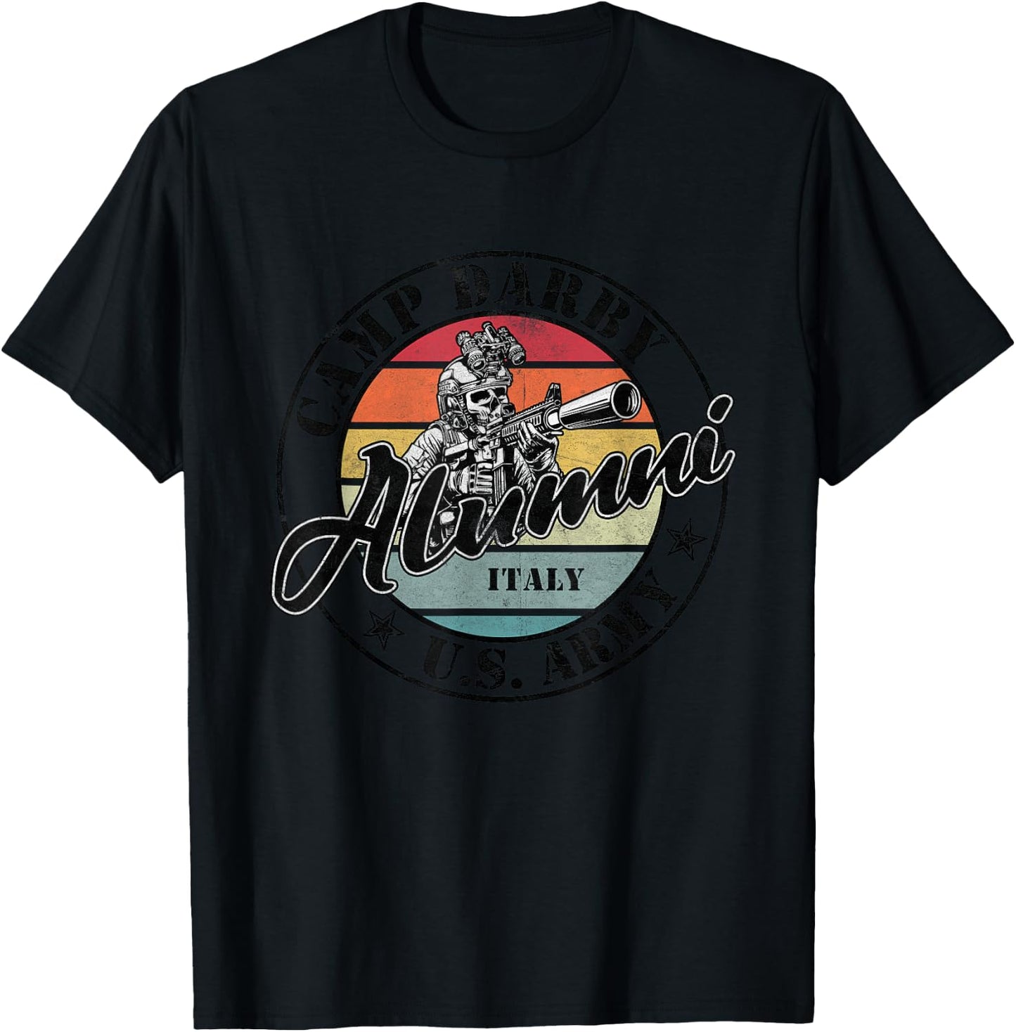 Camp Darby Alumni Italy - US Military Base Gifts T-Shirt - T-Shirt | Black