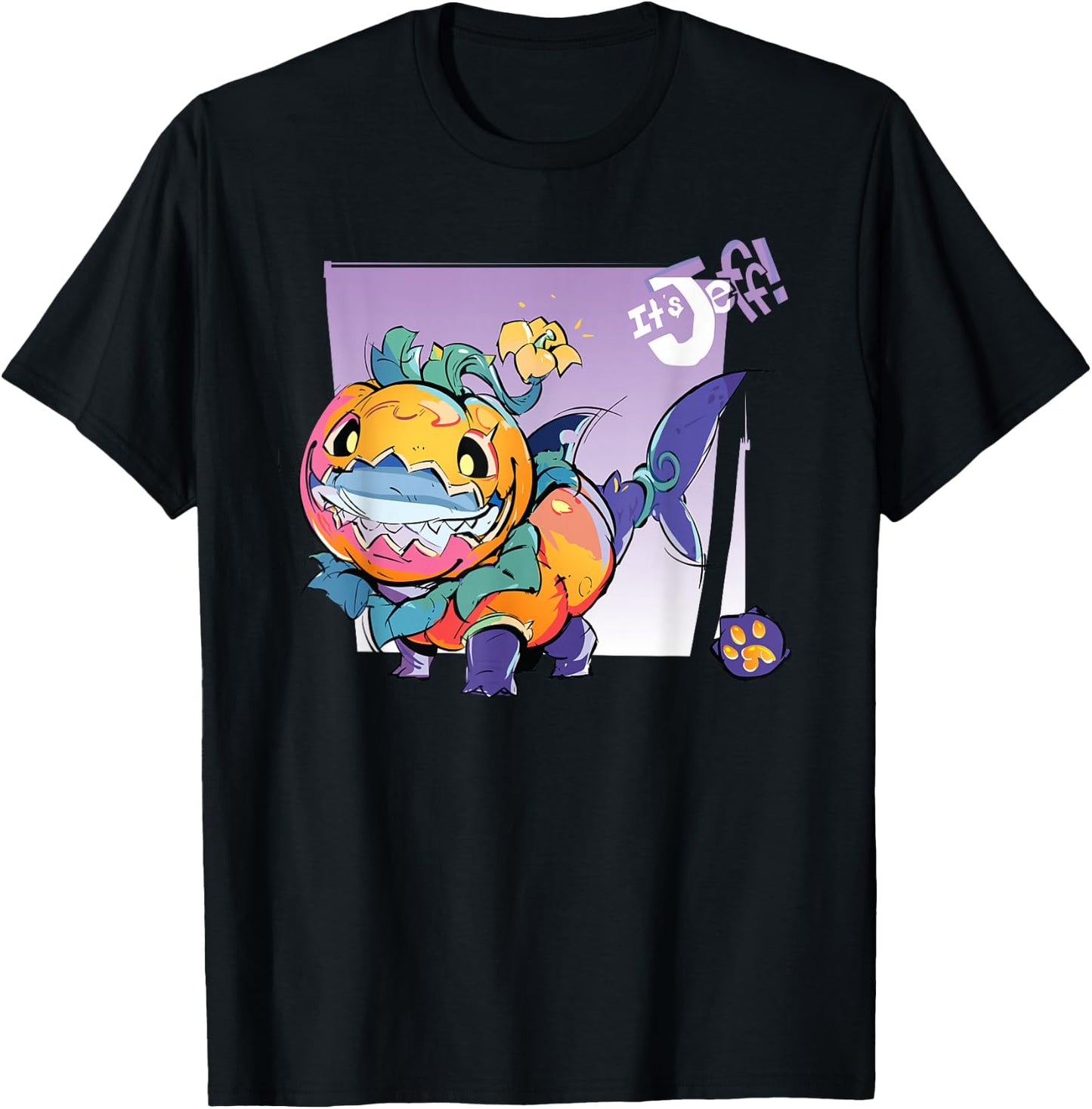 Marvel Rivals Jeff The Land Shark Halloween Jeff O'Lantern T-Shirt - T-Shirt | Black