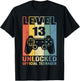 Official Teenager 13th Birthday Gift Level 13 Unlocked T-Shirt - T-Shirt | Black