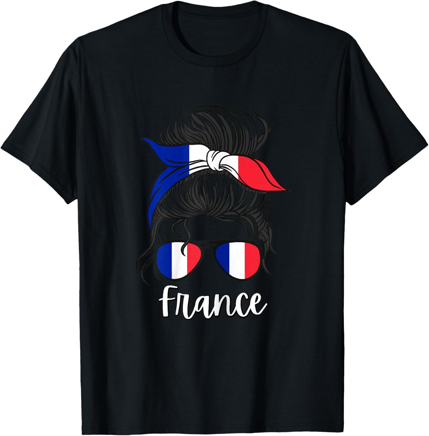 French Girls France Fille Française France Women French Flag , White T-Shirt - T-Shirt | Black