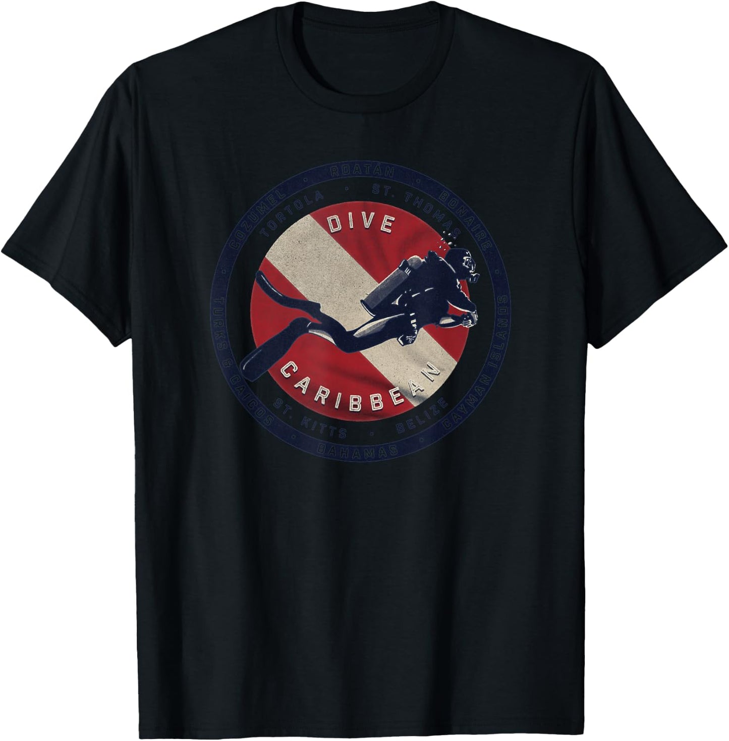 Scuba Dive Caribbean T-Shirt - T-Shirt | Black