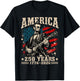 Vintage Abraham Lincoln Abe Lincoln Playing Guitar 250 Years T-Shirt - T-Shirt | Black