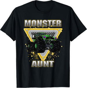 Monster Truck Aunt T-Shirt - T-Shirt | Black